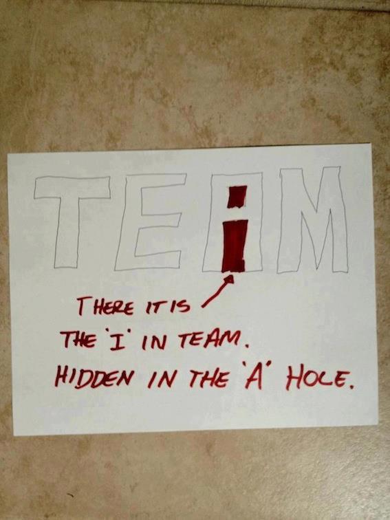 There is an I in team